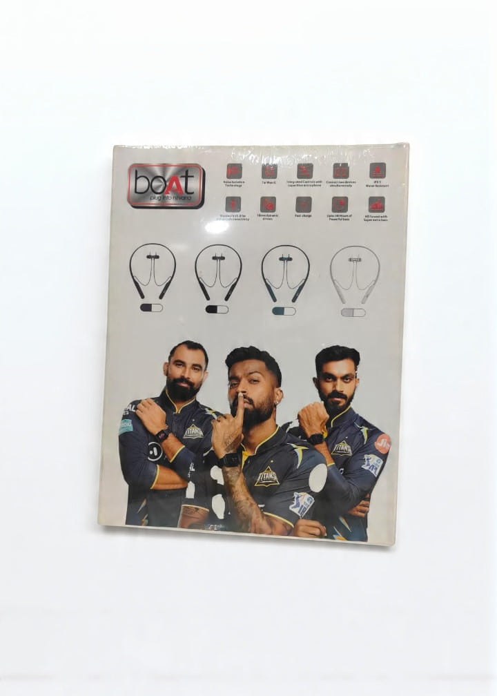 Boat Apollo BT Anc Magnetic Bud 60H Battery, Fast Charge,Dual Pair,Bluetooth Neckband, Wireless with Mic Earphones