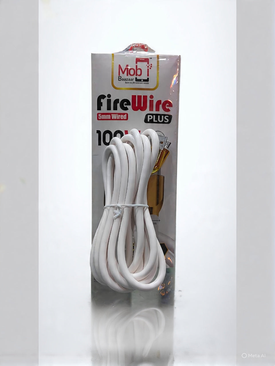 Mobi Baazaar 100W V-8 Fast Charging 5mm Wired/2Meter Data Cable (MB0045)