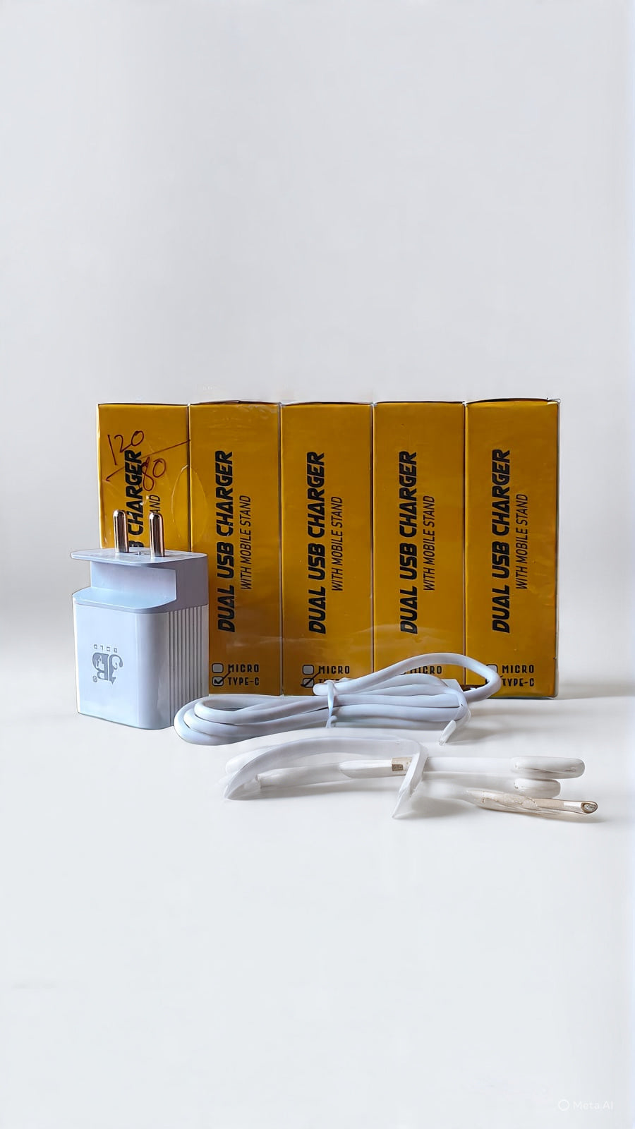 JB Gold 20W Type-C Dual USB Charger Fast Charger With Mobile Stand (JB Ch-116)