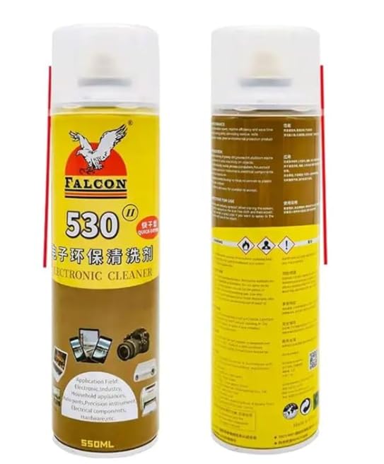 Quick dry Falcon 530 Electronic Products Environmentally Friendly Contact Spray Cleaner for Sensitive Cleaning of motherboards, LED TVs,  and Other Surfaces Copy (550 ml)