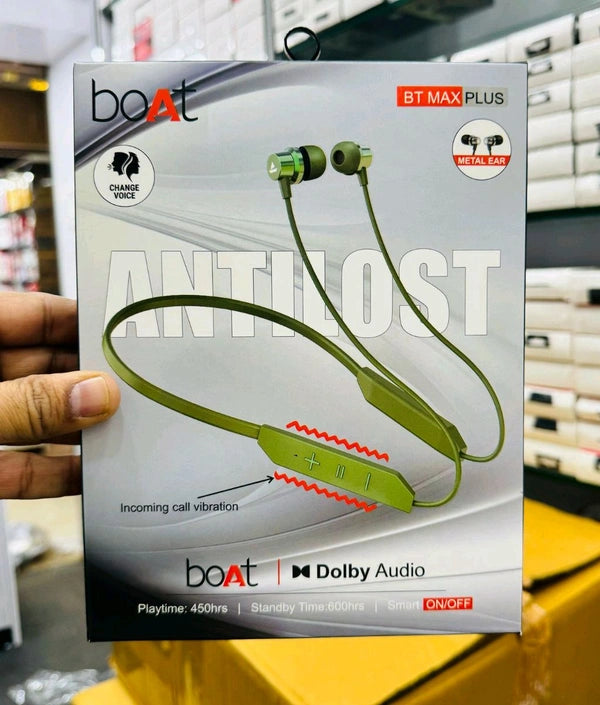 Boat Antilost 60H Battery, Fast Charge ,Magnetic Buds,Bluetooth Neckband, Wireless with Mic Earphones