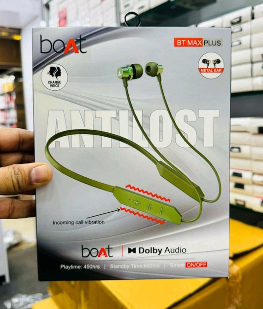 Boat Antilost 60H Battery, Fast Charge ,Magnetic Buds,Bluetooth Neckband, Wireless with Mic Earphones