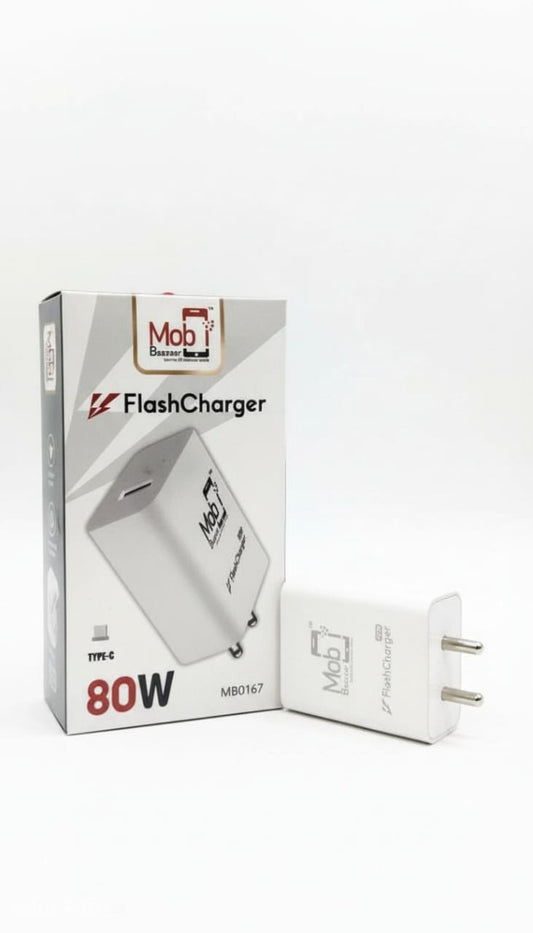 Mobi Baazaar (80-W) SuperVOOC Type-C Fast Charger (MODEL NO.MB0167)