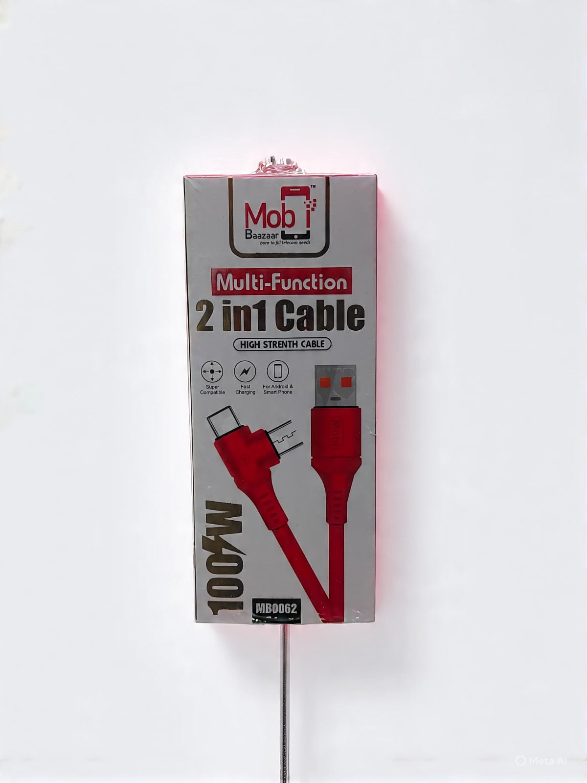 Mobi Baazaar 100W Multi Function 2in1 Cable Fast Charging SuperVooc (MB0062)