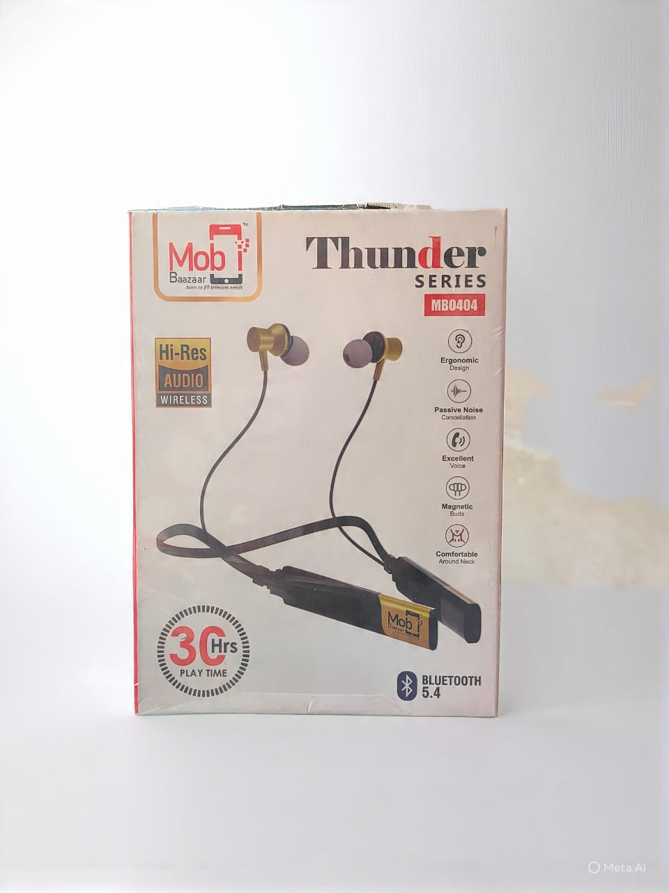 Mobi Baazaar 30.HRS Playtime Thunder Wireless Neckband (MB0404)