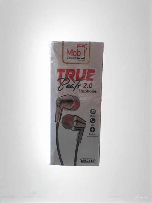 Mobi Baazaar True Beats 2.0 Earphone(MB0312)