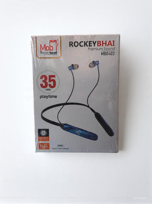 Mobi Baazaar 35.HRS Playtime Premium Sound Magnet Earphone Type-C NeckBand (MB0402)