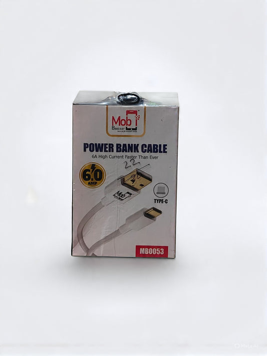 Mobi Baazaar 6.0A Type-C Power Bank Cable Premium Cable SuperVooc (MB0053)
