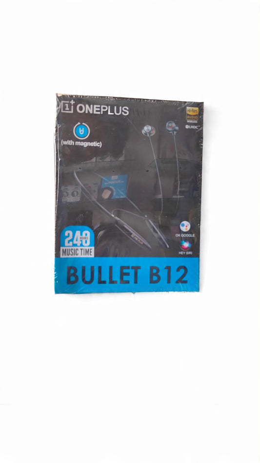 ONEPLUS Bullet B12 (240HRS) Premium Sound (With Magnetic) NeckBand (E306A)