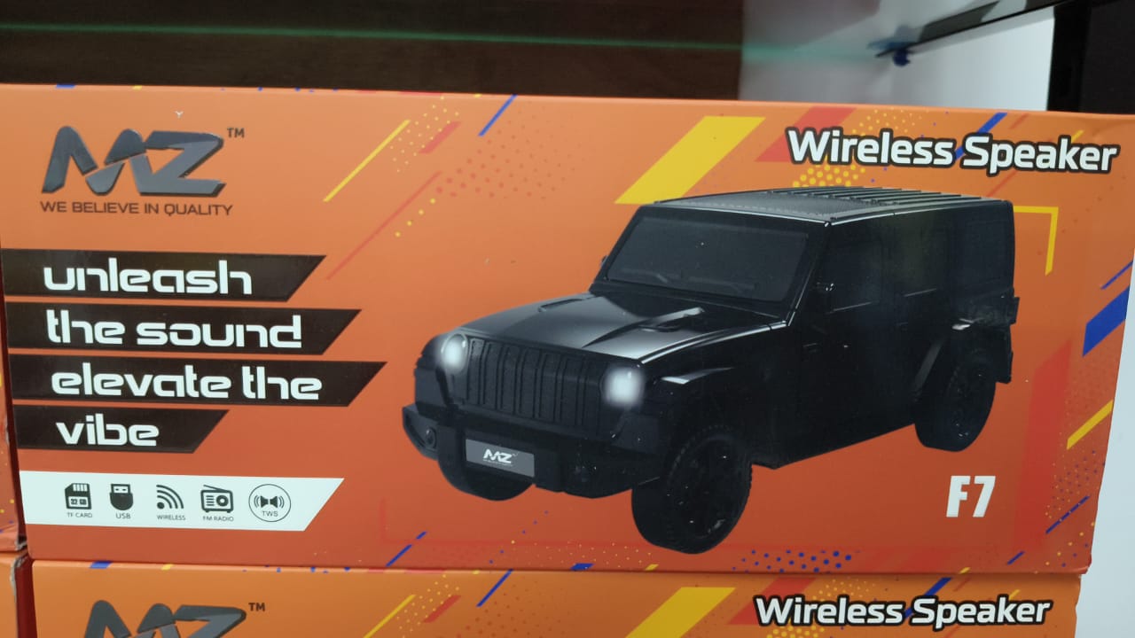 MZ F7-BLUETOOTH PORTABLE SPEAKER-Dynamic Thunder Sound Auto Series 8 W Bluetooth Speaker (Black, Stereo Channel)