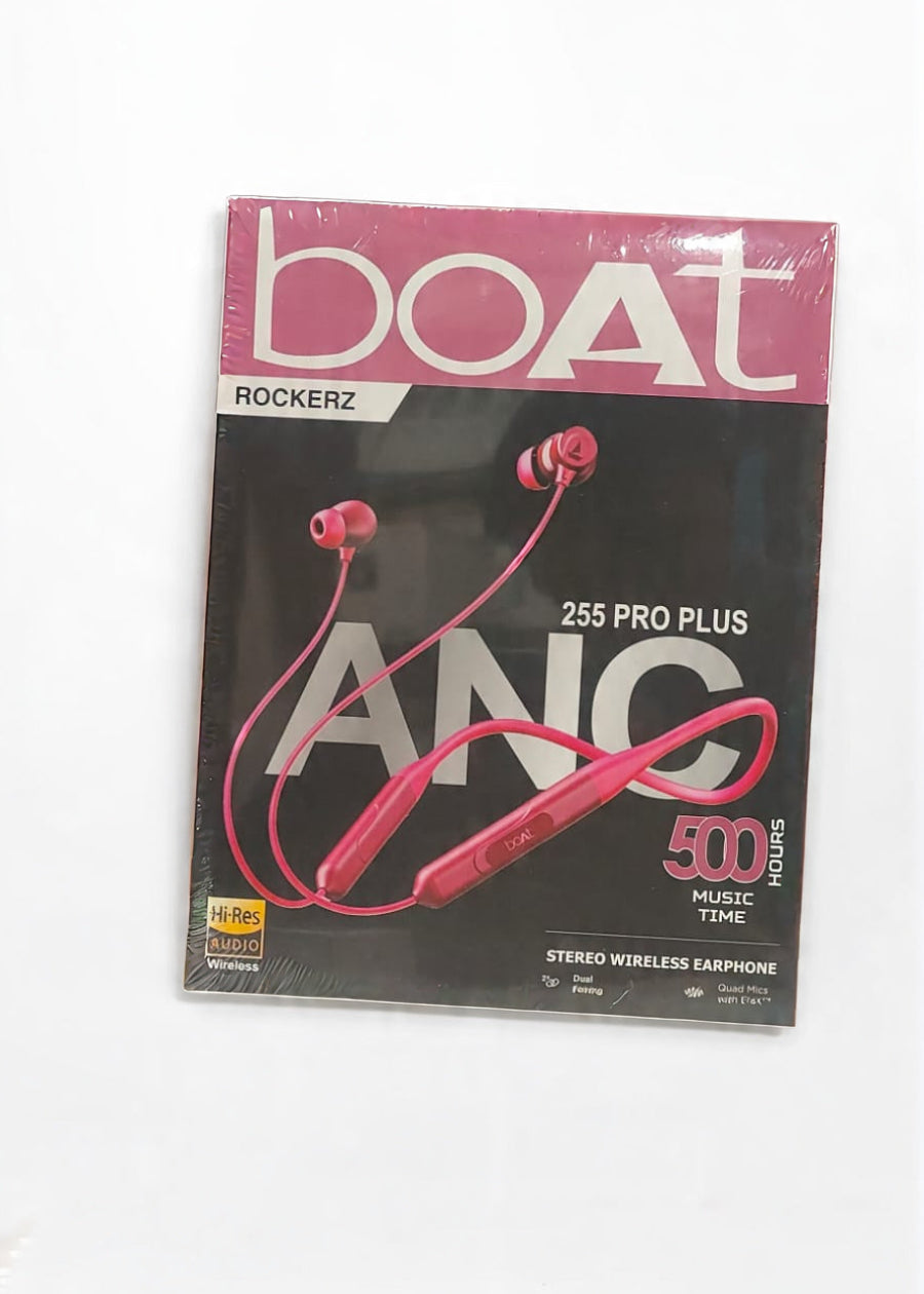 Boat Rockerz 255 Pro Plus 60H Battery, Fast Charge,Dual Pair,Low Latency,Magnetic Buds,Bluetooth Neckband, Wireless with Mic Earphones