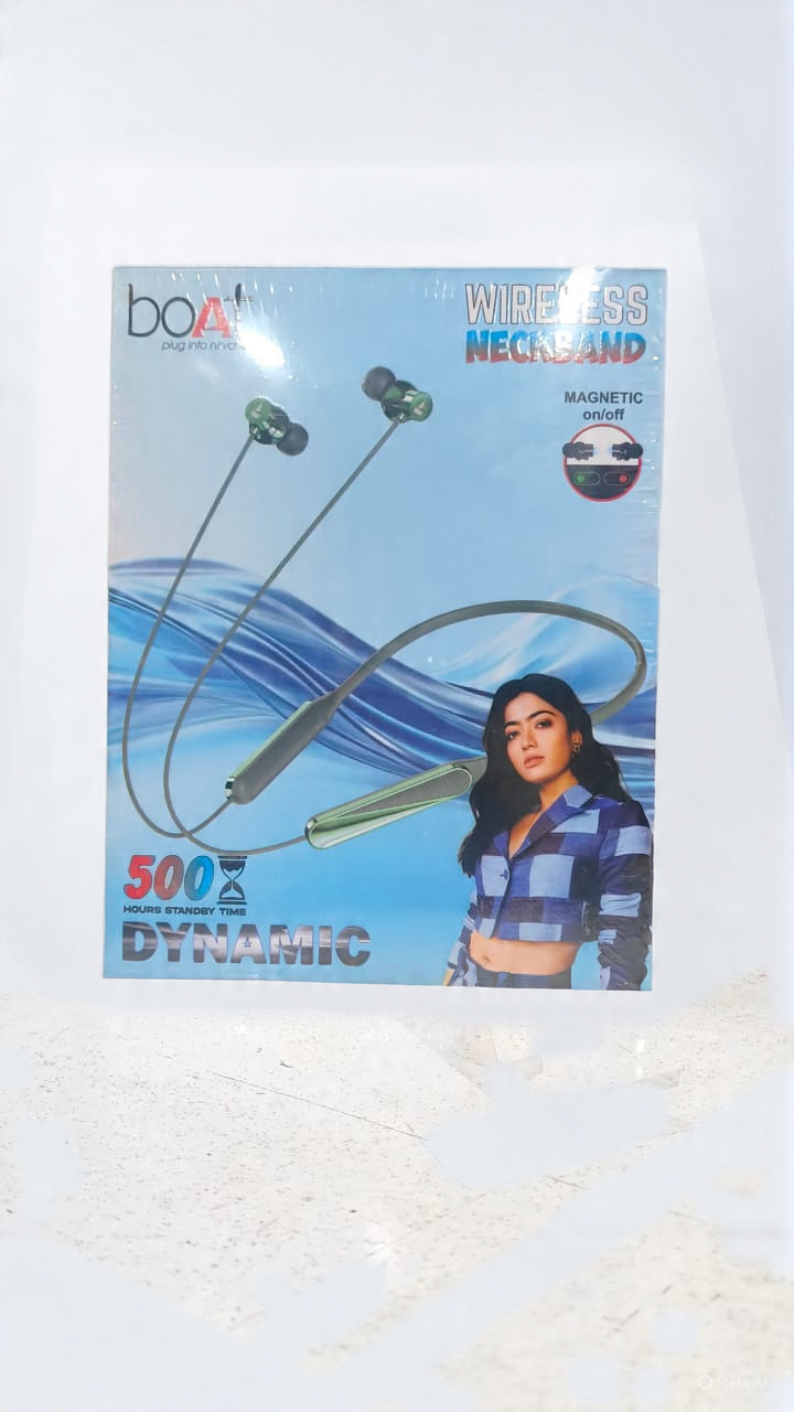 Boat Dynamic 60H Battery, Fast Charge,Dual Pair,Magnetic Buds,Bluetooth Neckband, Wireless with Mic Earphones