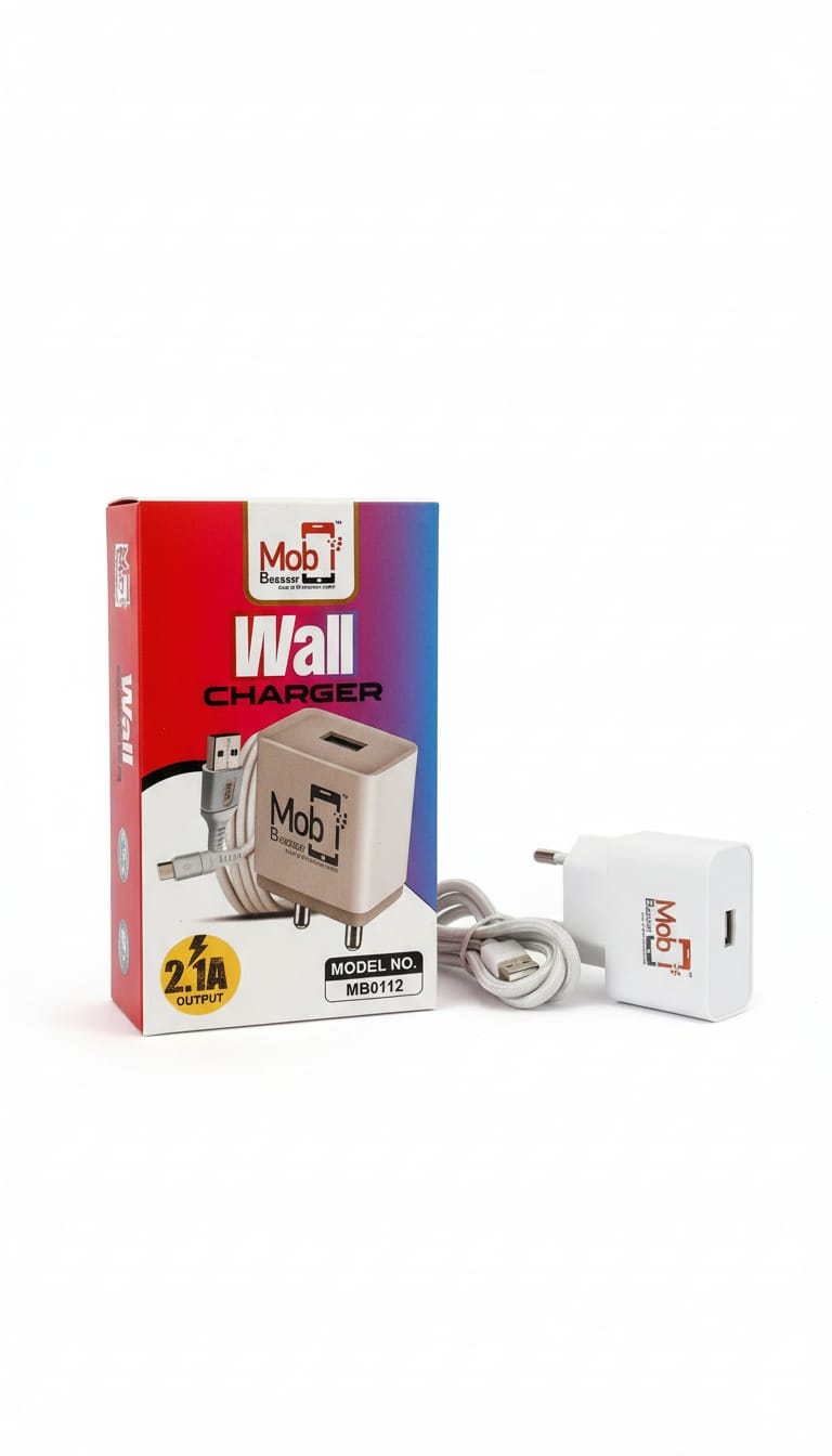 Mobi Baazaar 2.1A (V_8) Charger (MODEL NO.MB0112)