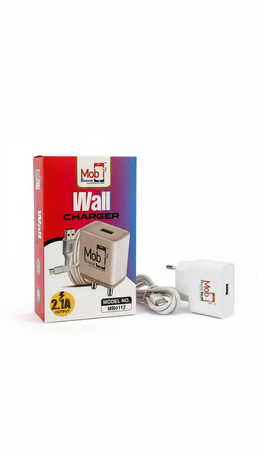 Mobi Baazaar 2.1A (V_8) Charger (MODEL NO.MB0112)