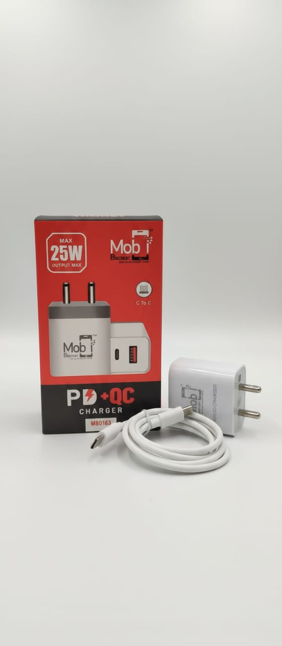 Mobi Baazaar PD+QC Charger (max 25W) (M0DEL NO.MB0163)
