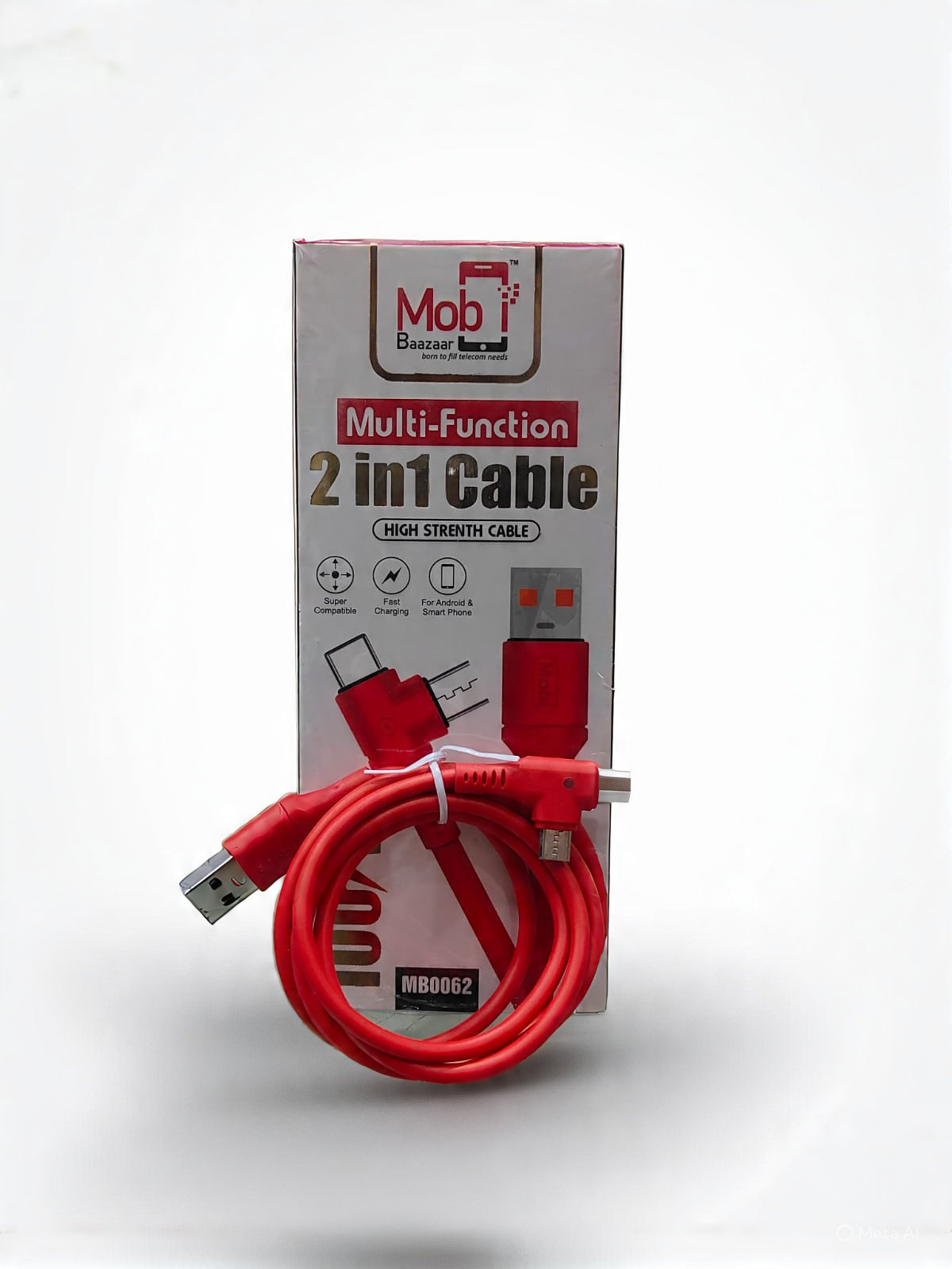 Mobi Baazaar 100W Multi Function 2in1 Cable Fast Charging SuperVooc (MB0062)