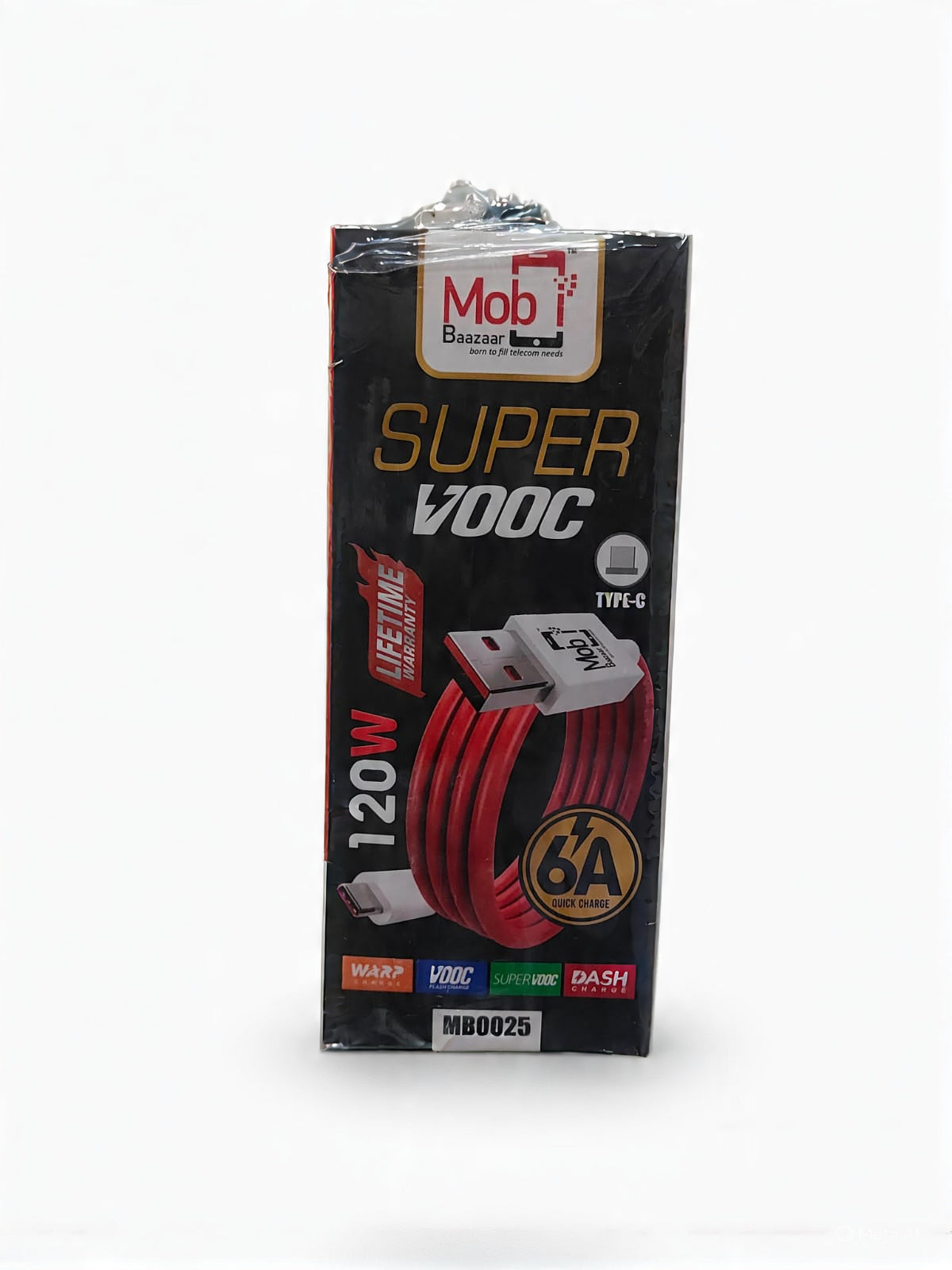 Mobi Baazaar 120W Type_C 6A.  Premium Data Cable SuperVooc (MB0025)