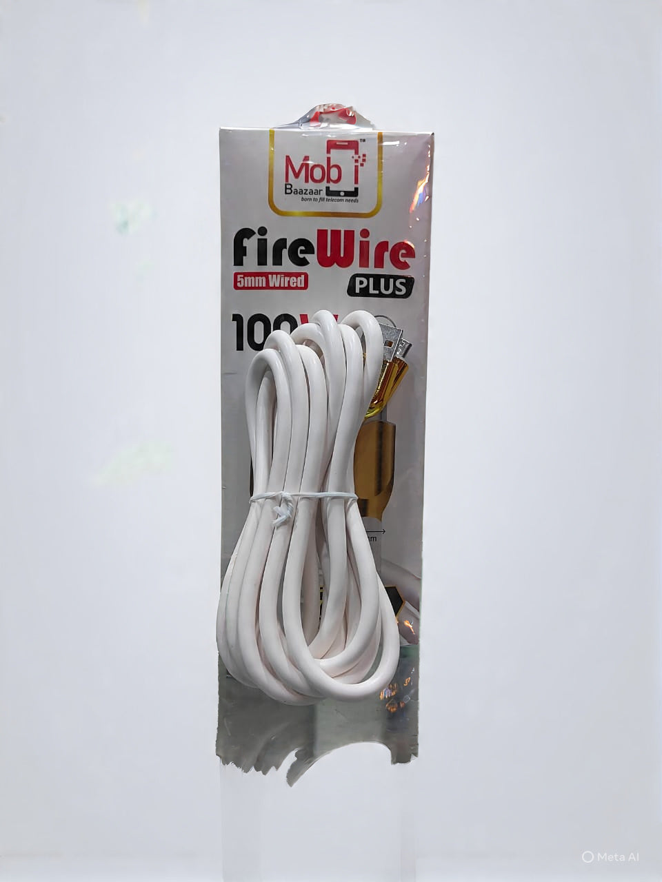 Mobi Baazaar  100W Type_C  Fast Charging 5mm Wired/2Meter Data Cable (MB0046)