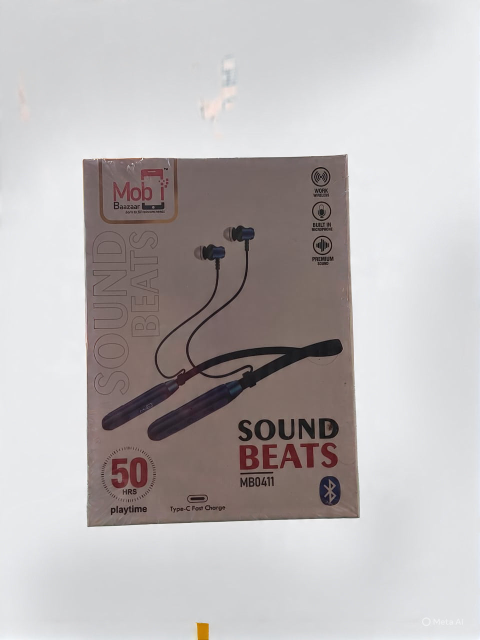 Mobi Baazaar 50.HRS Playtime Sounds Beats NeckBand (MB0411)