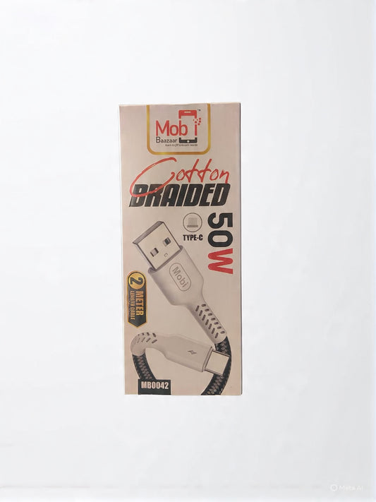 Mobi Baazaar 50W Type-C Fast Charging SuperVooc Data Cable (MB0042)