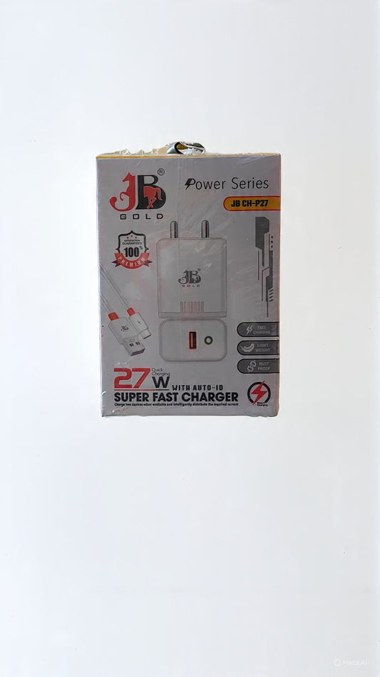 JB Gold 27W Type-C Quick Charger Super Fast Charger (JB Ch-P27)