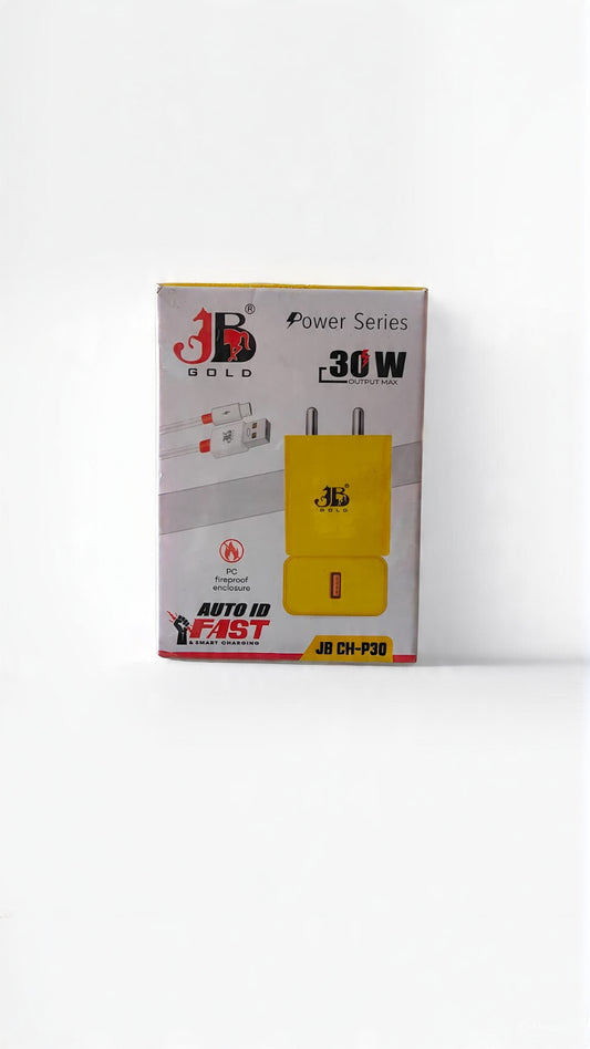 JB Gold 30W Type-C PC Fireproof Enclosure Charger Single USB Fast Charger (JB Ch-P30)