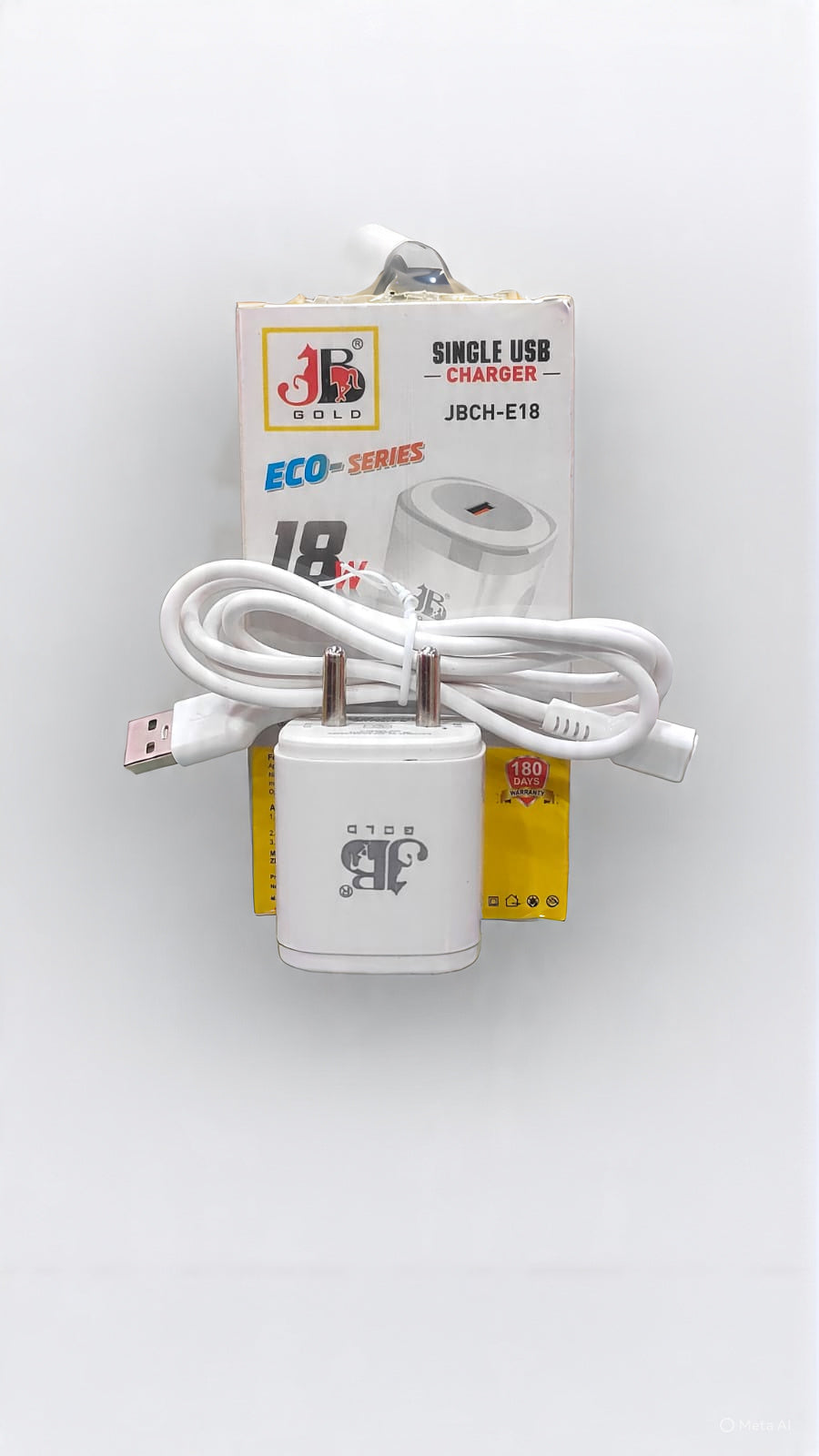 JB Gold 18W V-8 Single USB Charger High Strength Cable (JB Ch-E18)