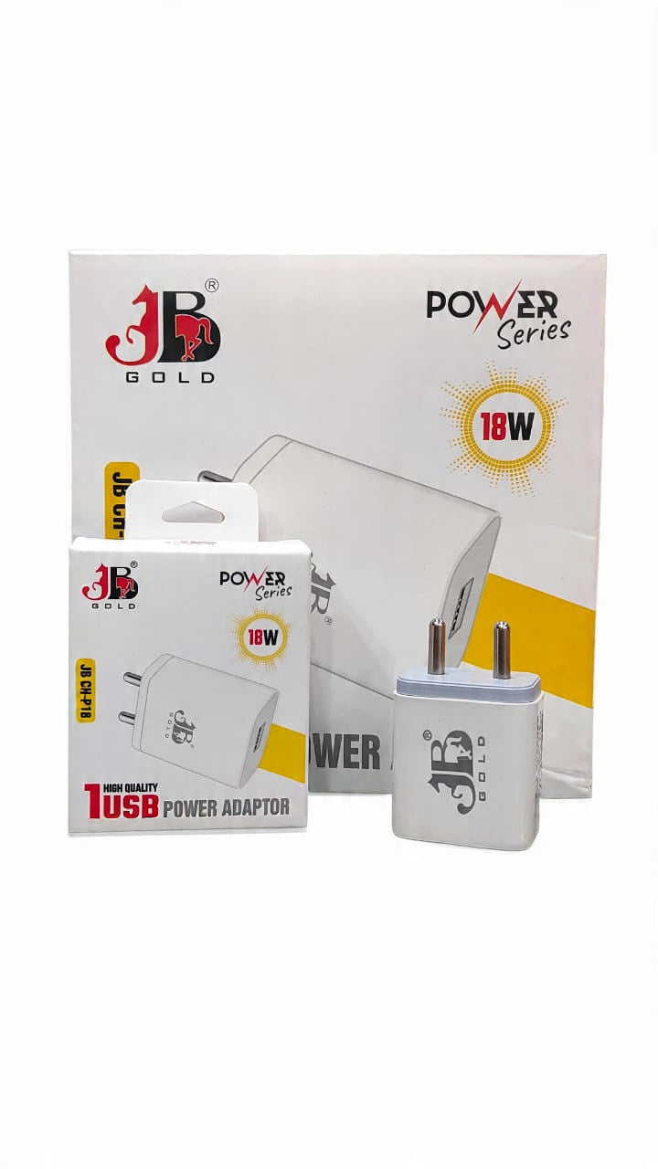 JB Gold 18W 1 USB High Quality Power Adaptor (JB Ch-P18)