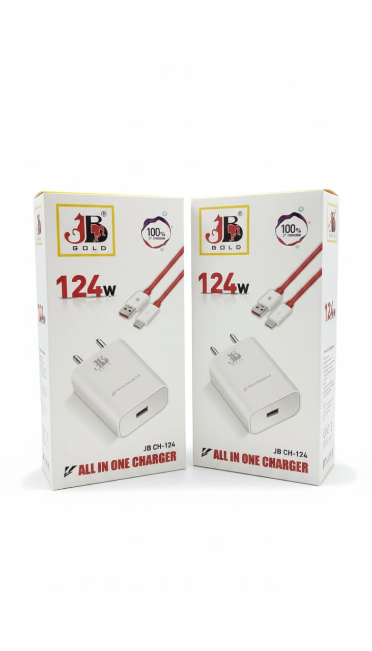 JB Gold 124W 100% Flash Charge All In One Charger SuperVooc