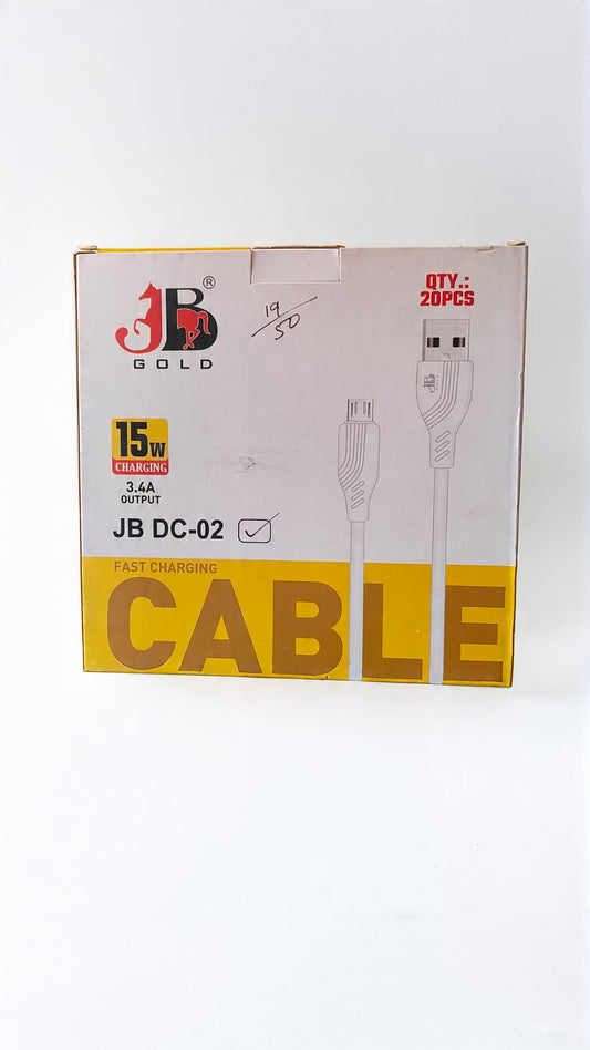 JB Gold 15W 3.4 A Fast Data Cable  Fast Charging (JB DC-02)