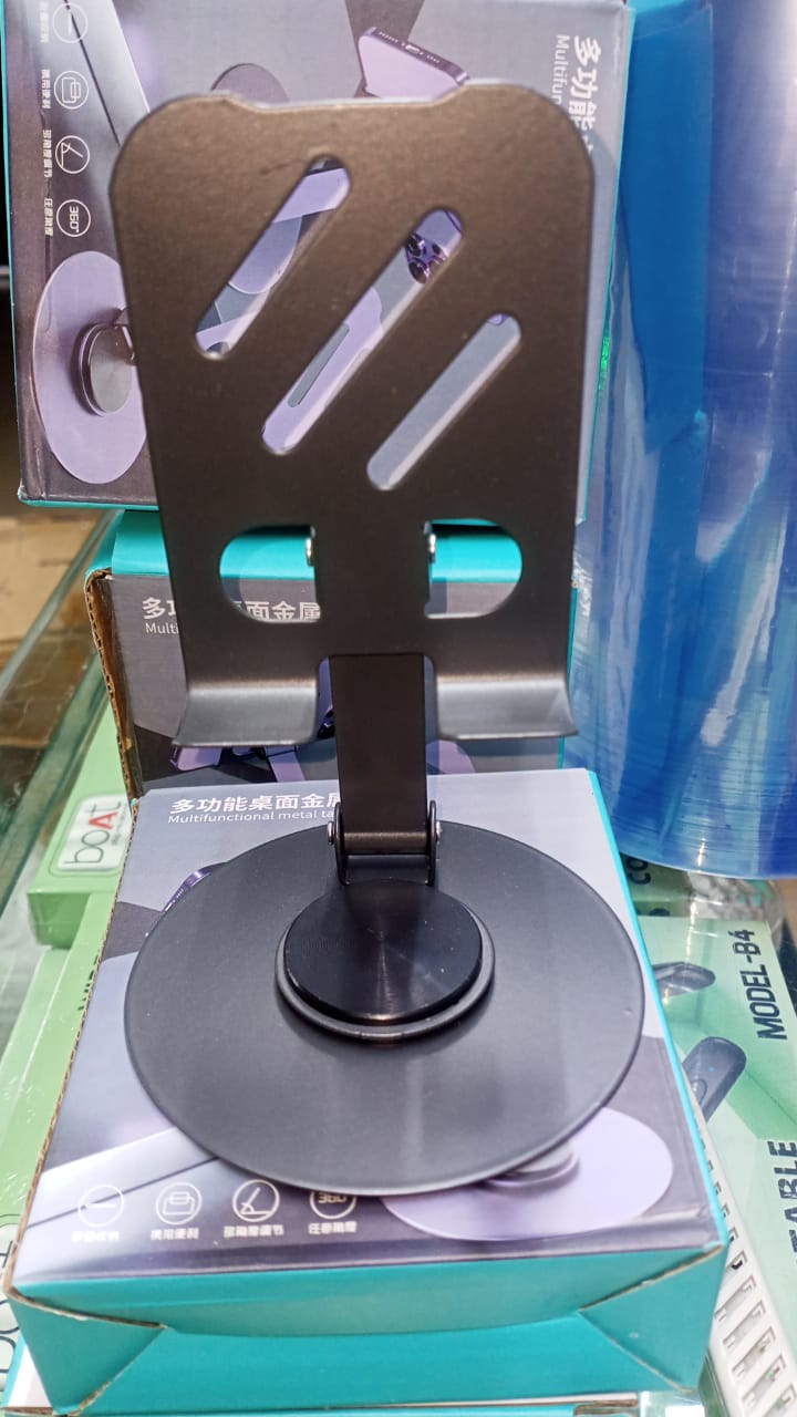 360° Rotatable Metal Mobile Holder Stand – Adjustable Desk Phone Holder for Office, Home & Study Table