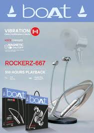 Boat Rockerz 667 Magnetic Bud 60H Battery, Fast Charge,Dual Pair,Voice Changer,Bluetooth Neckband, Wireless with Mic Earphones