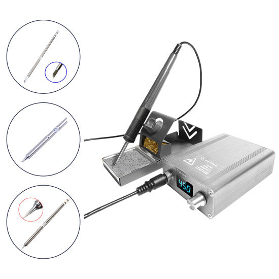 T12D+ Soldering Iron Station (72W) with 3 Bits