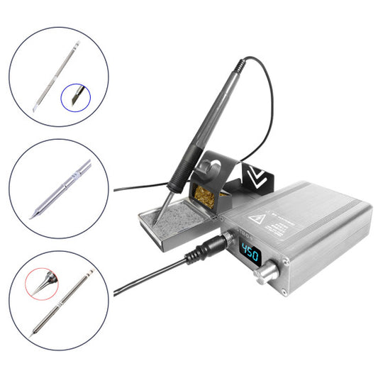 T12D+ Soldering Iron Station (72W) with 3 Bits